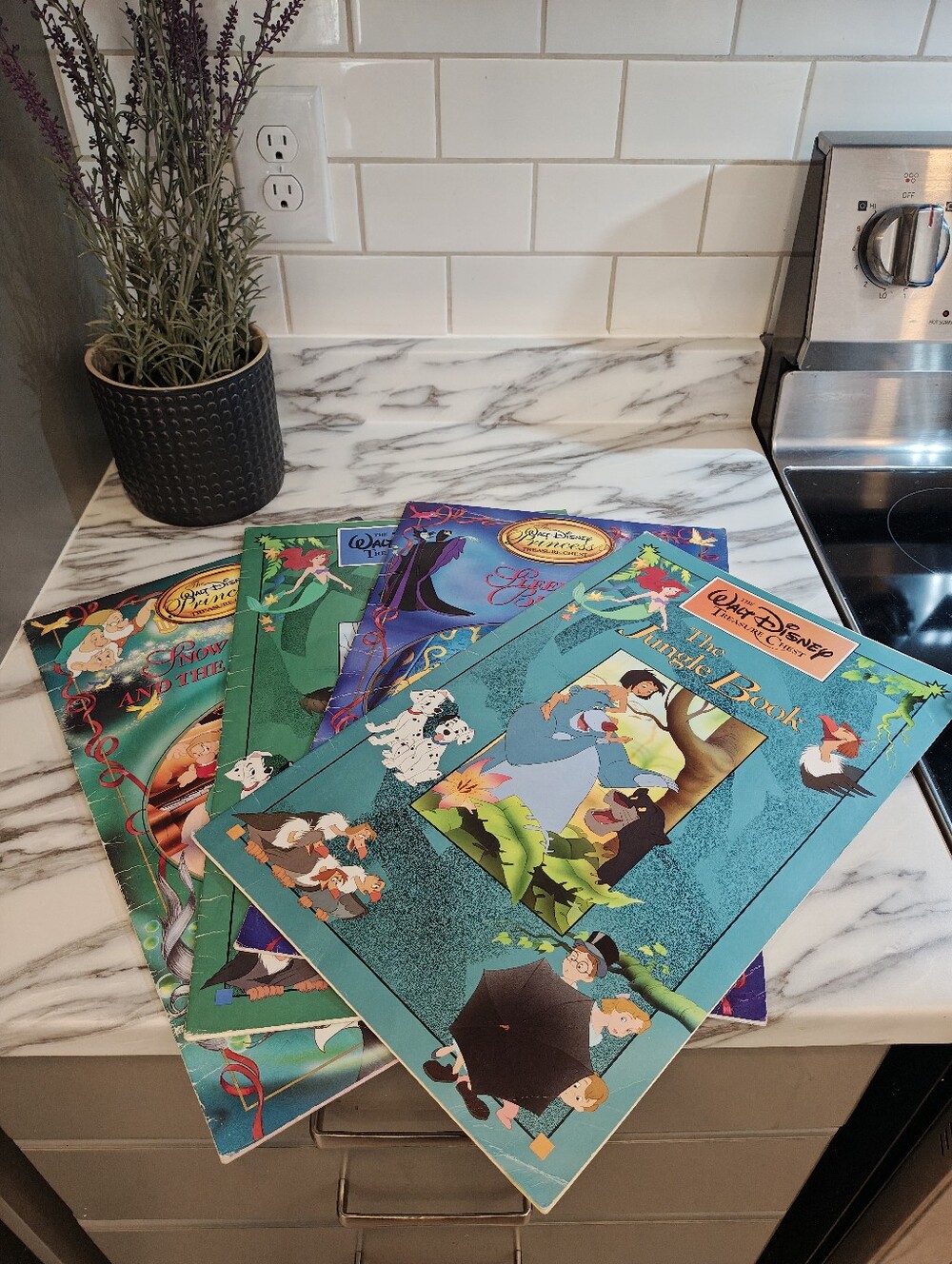 Vintage Disney Treasure Chest Giant Storybooks Set of 4